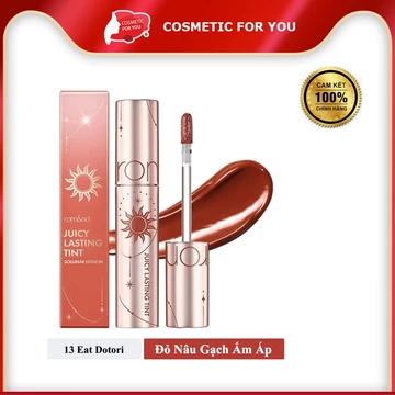 [Solunar Edition] Son Tint Lì Romand Juicy Lasting Tint Solunar Edition #13 Eat Dotori - Đỏ nâu gạch ấm áp - WARM TONE