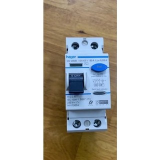 CD280B-Cầu dao chống dòng rò, chống giật Hager (RCCB) 2 cực 80A- 30mA