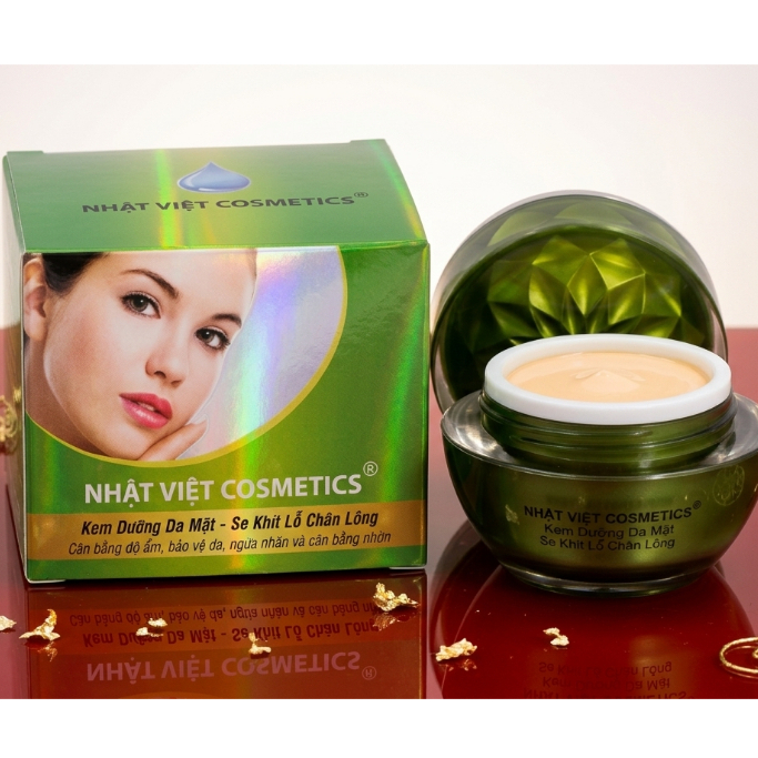 Kem Ngừa Nám, Lão Hóa, Trắng Da, Dưỡng Ẩm Mịn Da Trà xanh Cám gạo Nhật Việt 209g (Xanh lá)