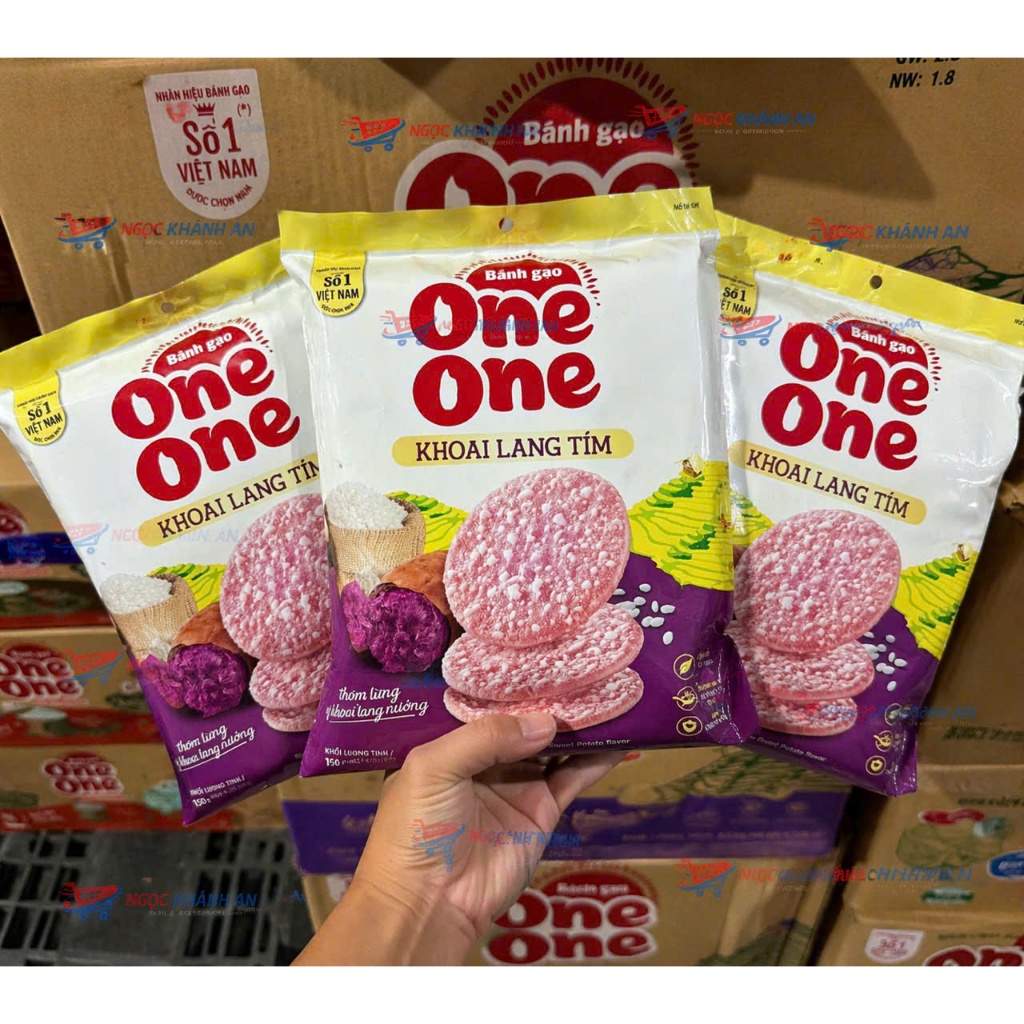 Bánh Gạo One One Vị Khoai Lang Tím Healthy 100G