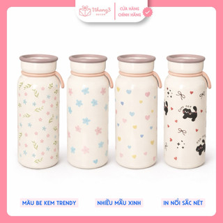 Bình Giữ Nhiệt Cute 400ml Inox 304 – Quà Tặng Bạn Gái Ý Nghĩa 🎁 Giữ Nhiệt 6-12h, Set Quà Xinh Xắn