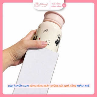 Bình Giữ Nhiệt Cute 400ml Inox 304 – Quà Tặng Bạn Gái Ý Nghĩa 🎁 Giữ Nhiệt 6-12h, Set Quà Xinh Xắn