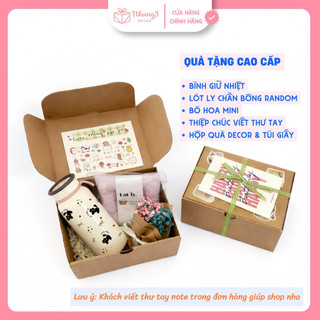Bình Giữ Nhiệt Cute 400ml Inox 304 – Quà Tặng Bạn Gái Ý Nghĩa 🎁 Giữ Nhiệt 6-12h, Set Quà Xinh Xắn