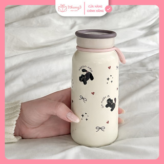 Bình Giữ Nhiệt Cute 400ml Inox 304 – Quà Tặng Bạn Gái Ý Nghĩa 🎁 Giữ Nhiệt 6-12h, Set Quà Xinh Xắn