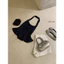 WGWE | Set Áo cổ yếm dáng xoè peplum chấm bi + buộc tóc viền bèo – W9152#