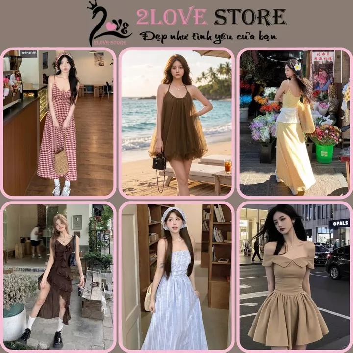 Váy maxi nữ dáng dài váy đi biển váy hai dây đầm maxi nữ váy yếm váy cup ngực cotton siêu mát đơn giản