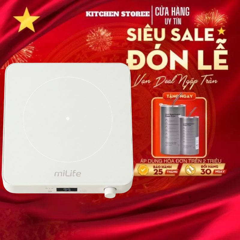 HỎA TỐC - Bếp từ đơn miLife N3P 99 mức nhiệt - miLife N3 với 9 mức ...