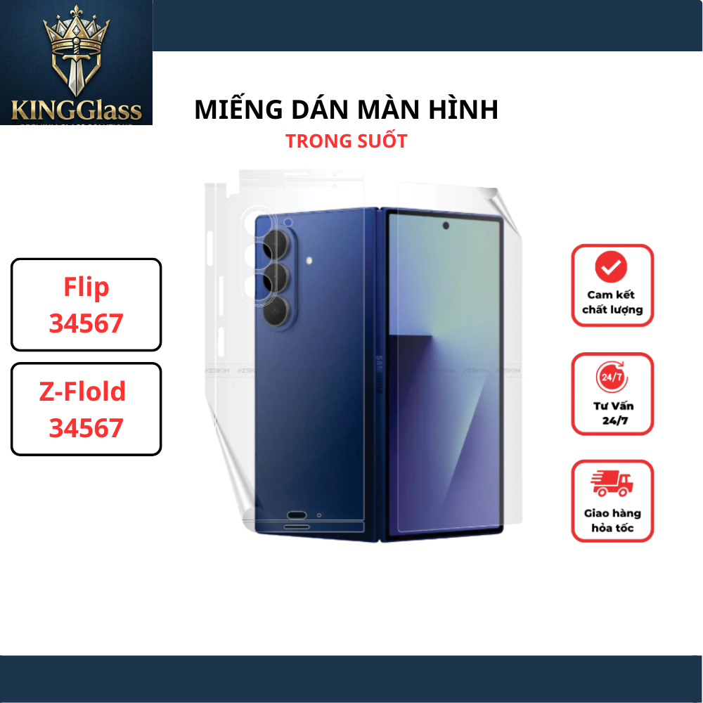 Miếng dán PPF Màn hình cho SamSung Trong suốt Cho SamSung Flip 3 4 5 6 7 Z Fold 34567