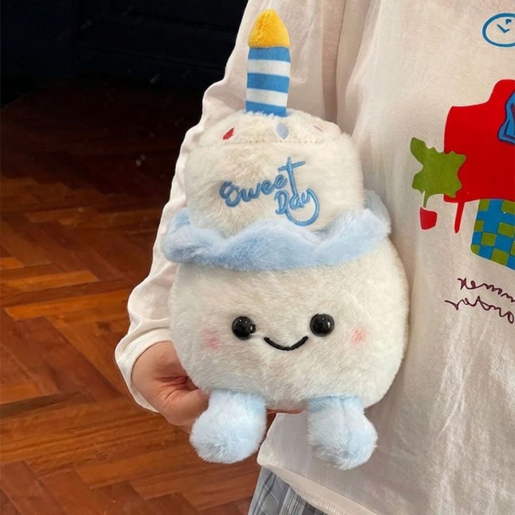 Gấu Bông Hình Bánh Kem Sinh Nhật 25Cm Dễ Thương, Thú Nhồi Bông Hính Bánh Có Nền Xinh Quà Tặng Sinh Nhật Cho Bé,Bạn Gái