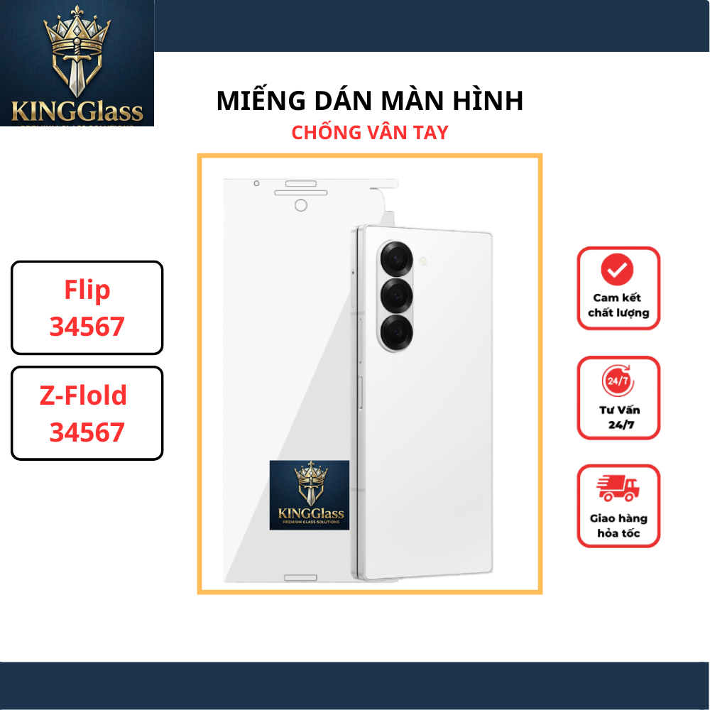Miếng dán PPF Màn hình chống vân tay cho SamSung Cho SamSung Flip 3 4 5 6 7 Z Fold 34567
