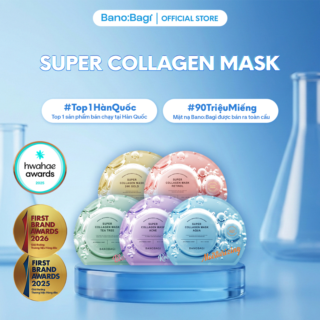 Miếng Mặt Nạ Bano:Bagi Super Collagen Dưỡng Da Chuyên Sâu Dành Cho Mọi Loại Da 30ml