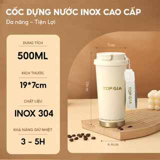 (MUA 1 TẶNG 5) Mua bình giữ nhiệt Topgia tặng 5 bịch khăn giấy rút đáy mộc an 1000 tờ 4 lớp, hàng Việt Nam