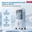 Quạt điều hoà không khí hơi nước FUJIHOME AC25 Nhập Khẩu, máy làm mát 3 tốc độ bình nước lớn 25L, tặng 4 hộp làm đá khô