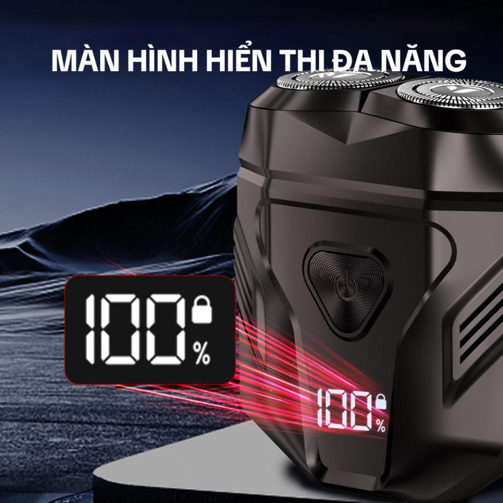 Máy Cạo Râu Enchen MiniX - Đầu Cạo Nổi 2D, 15 Lưỡi Dao Kép Tự Mài, Siêu Bền, Nhỏ Gọn Tiện Lợi