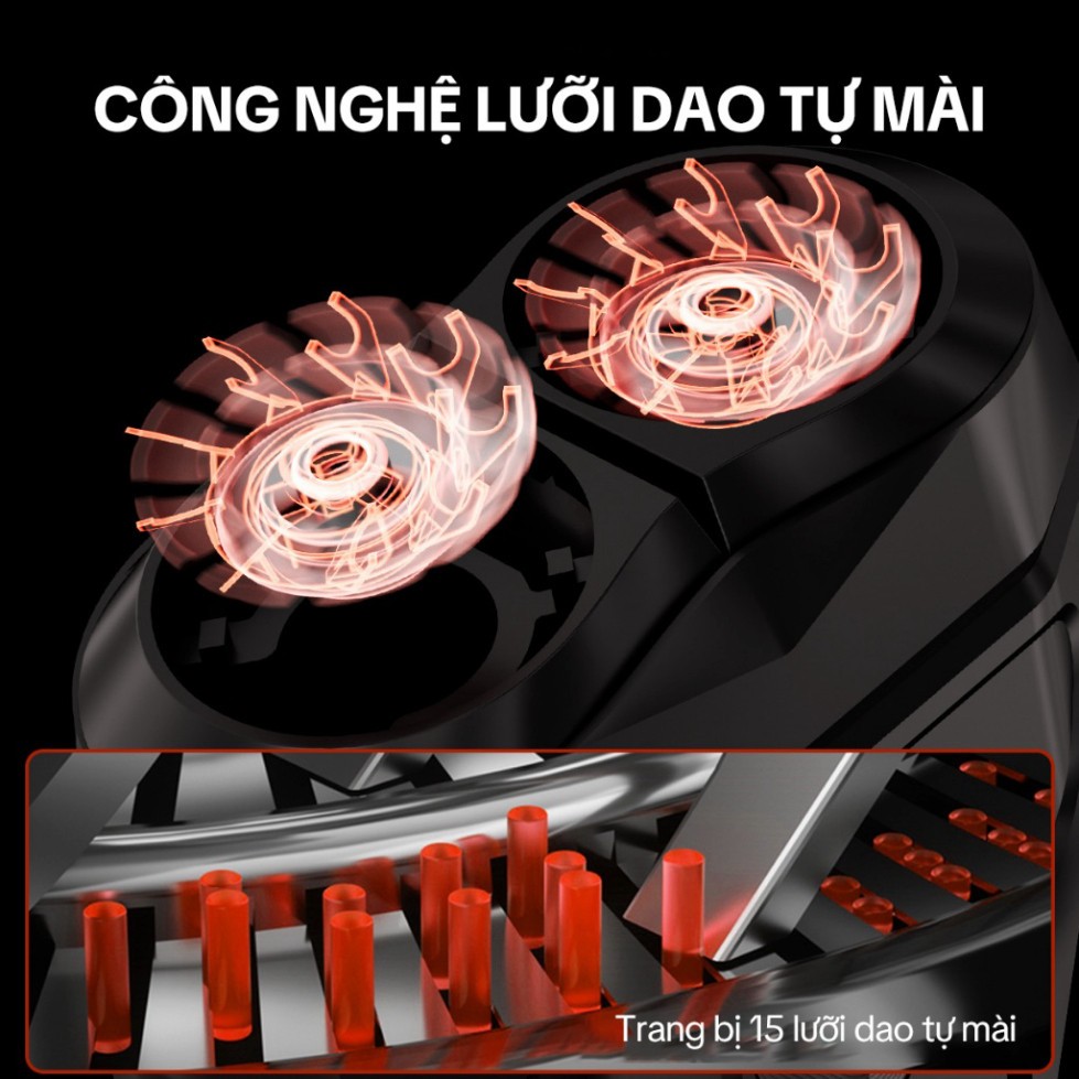 Máy Cạo Râu Enchen MiniX - Đầu Cạo Nổi 2D, 15 Lưỡi Dao Kép Tự Mài, Siêu Bền, Nhỏ Gọn Tiện Lợi