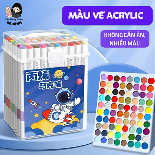Bút Acrylic Marker Đầu Lông Mềm – Bút Vẽ DIY Cao Cấp, Tô Màu Trên Gỗ, Kính, Canvas, Giày