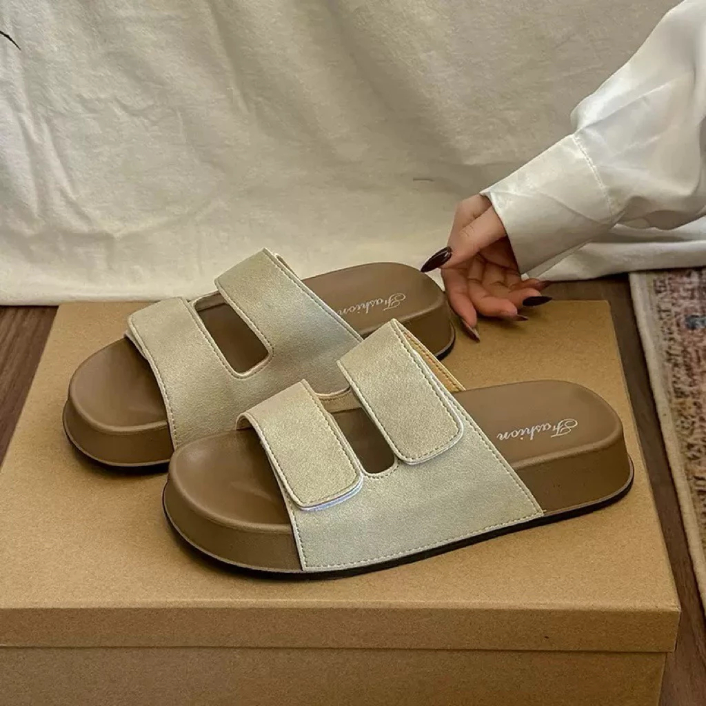 Dép Sandal Nữ Quai Ngang BBA Dán Da PU Đế 3cm Êm Nhẹ, Dép Nữ Basic Dễ Phối Đồ Hot Trend Hè 2026 | Tiệm giày Quỳnh Anh