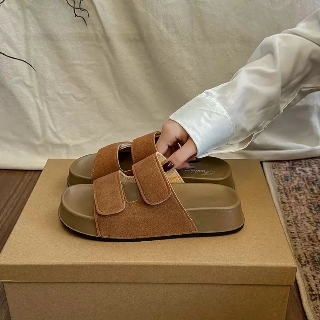 Dép Sandal Nữ Quai Ngang BBA Dán Da PU Đế 3cm Êm Nhẹ, Dép Nữ Basic Dễ Phối Đồ Hot Trend Hè 2026 | Tiệm giày Quỳnh Anh