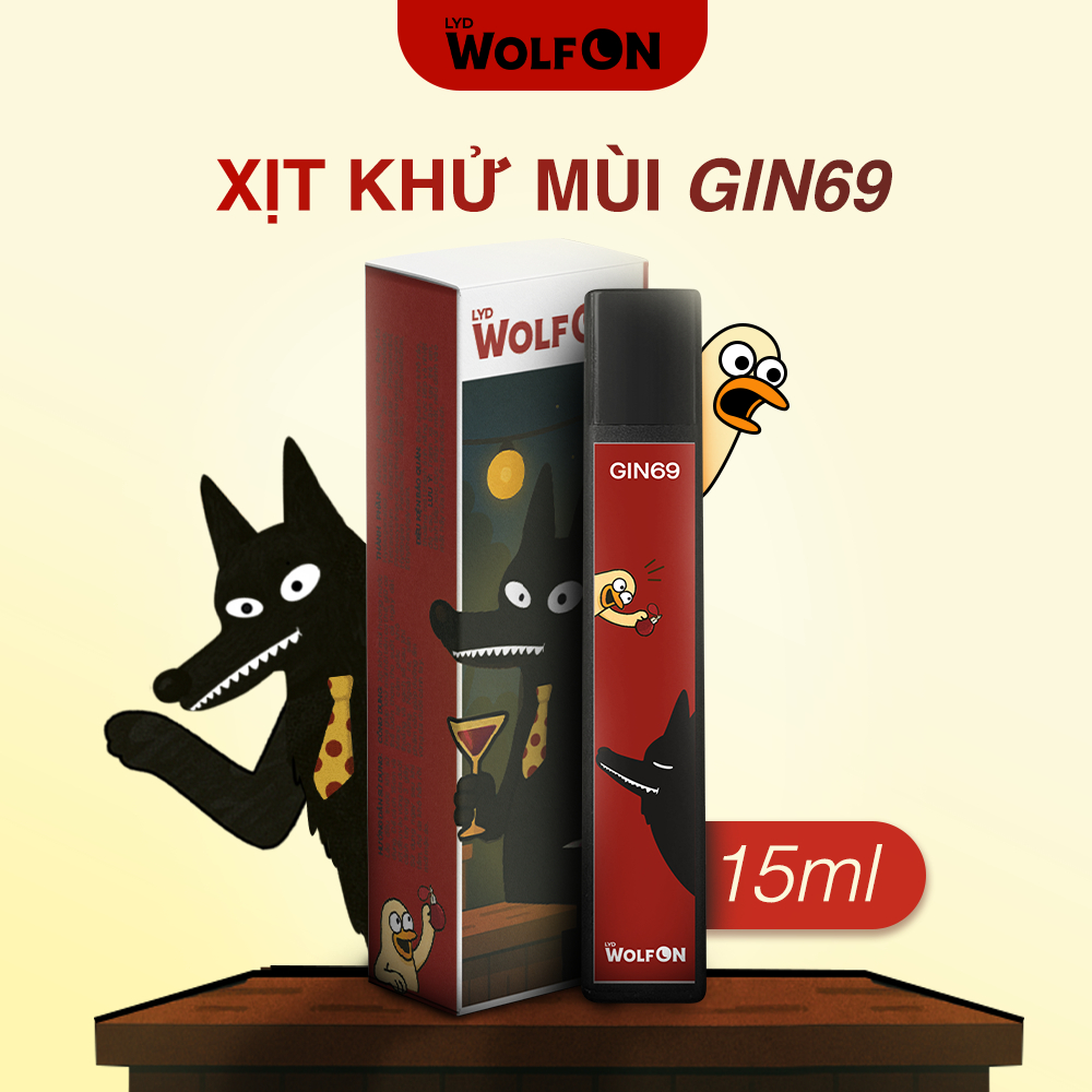 Sữa Tắm Nam Giới 2IN1 Tẩy Tế Bào Chết LYD Wolf ON Shower Scrub Gin69, Hương Nước Hoa, Sạch Sâu 330gr