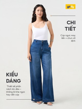 [BST Comfort Me-We] Áo hai dây bra nữ YODY vải mềm mại nhẹ nhàng thông thoáng WCCM26S002