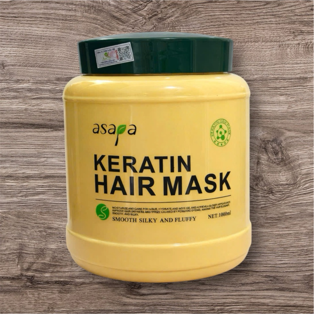 Hấp Dầu Phục Hồi Chuyên Sâu ASAPA KERATIN HAIR MASK 1000ML Phục Hồi Sâu Cho Tóc Hư Tổn, Gãy Rụng