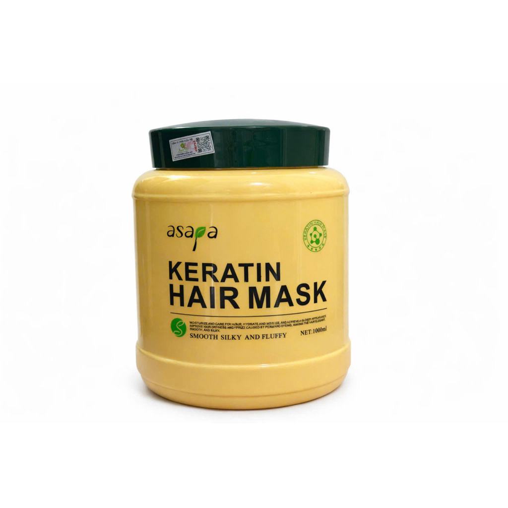 Hấp Dầu Phục Hồi Chuyên Sâu ASAPA KERATIN HAIR MASK 1000ML Phục Hồi Sâu Cho Tóc Hư Tổn, Gãy Rụng