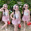 Set bộ kẻ nơ trend quần bí cưng
