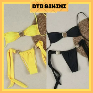 Bikini DTD 2 mảnh bản ngang ôm ngực phụ kiện sò(sẳn HCM- hoả tốc)