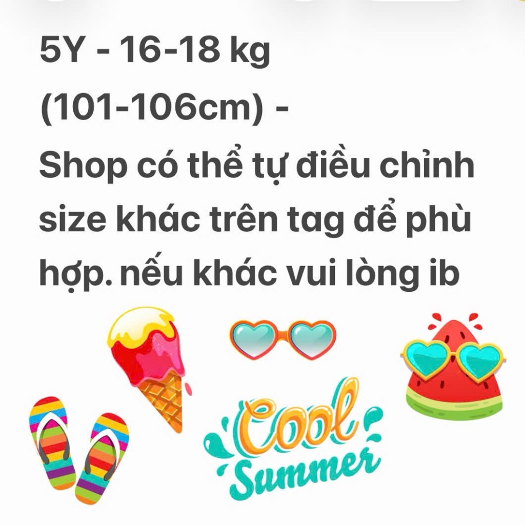 Set đồ bơi bé gái 5Y (16-18kg) chống nắng UPF 40-50 xuất khẩu – đồ bơi trẻ em cao cấp