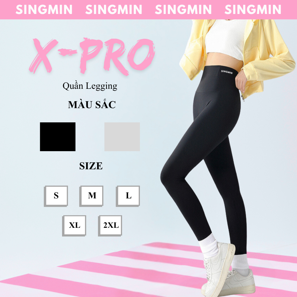 Quần legging nữ cạp cao SINGMIN gen bụng nâng mông ôm sát cơ thể ...