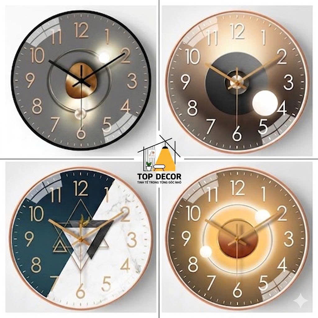 Đồng Hồ Treo Tường Tráng Gương - Đồng Hồ Tranh Treo Phòng Khách, Tranh Treo Decor Văn Phòng, Phòng Làm Việc