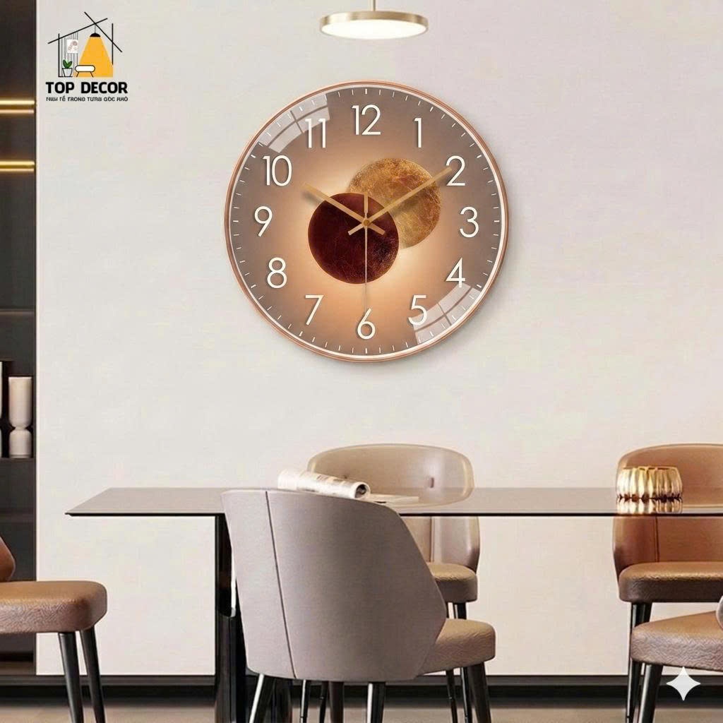 Đồng Hồ Treo Tường Tráng Gương - Đồng Hồ Tranh Treo Phòng Khách, Tranh Treo Decor Văn Phòng, Phòng Làm Việc