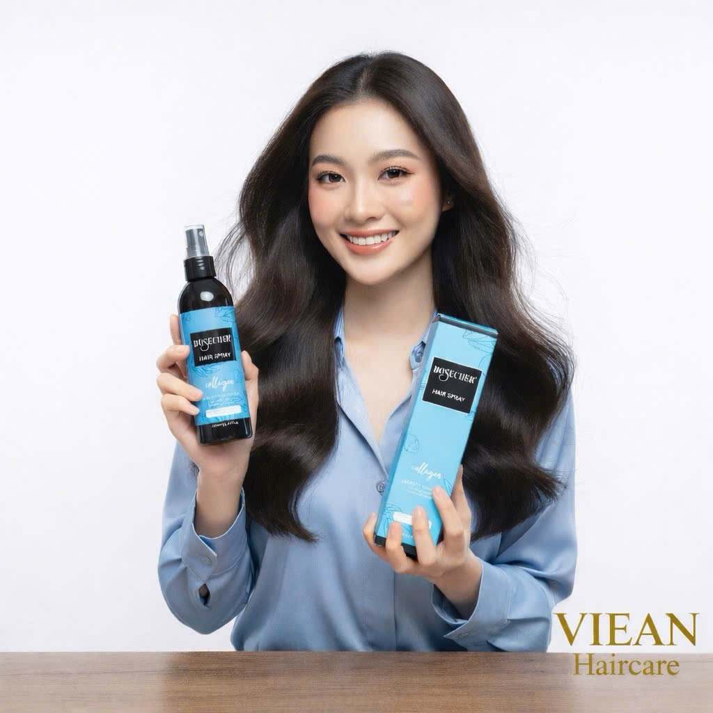[CHÍNH HÃNG] Xịt dưỡng tóc Bosecher Collagen Italy phục hồi tóc hư tổn, cấp ẩm bóng mượt 250ml
