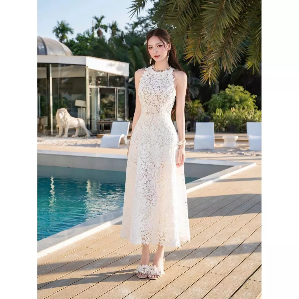 [MELUS DRESS] Đầm dự tiệc thiết kế by DARLING DIVA, Chất ren mềm mại, Phong cách mùa hè mát mẻ