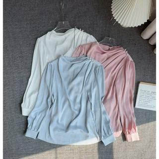 Áo lụa đính ngọc vai