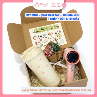 Bình Giữ Nhiệt Decor Cute 400–530ml | Hộp Quà Tặng Gói Sẵn Full Phụ Kiện |Tặng Bạn Gái, Cô giáo