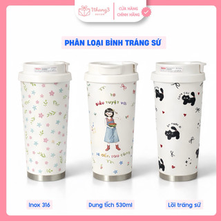 Bình Giữ Nhiệt Decor Cute 400–530ml | Hộp Quà Tặng Gói Sẵn Full Phụ Kiện |Tặng Bạn Gái, Cô giáo