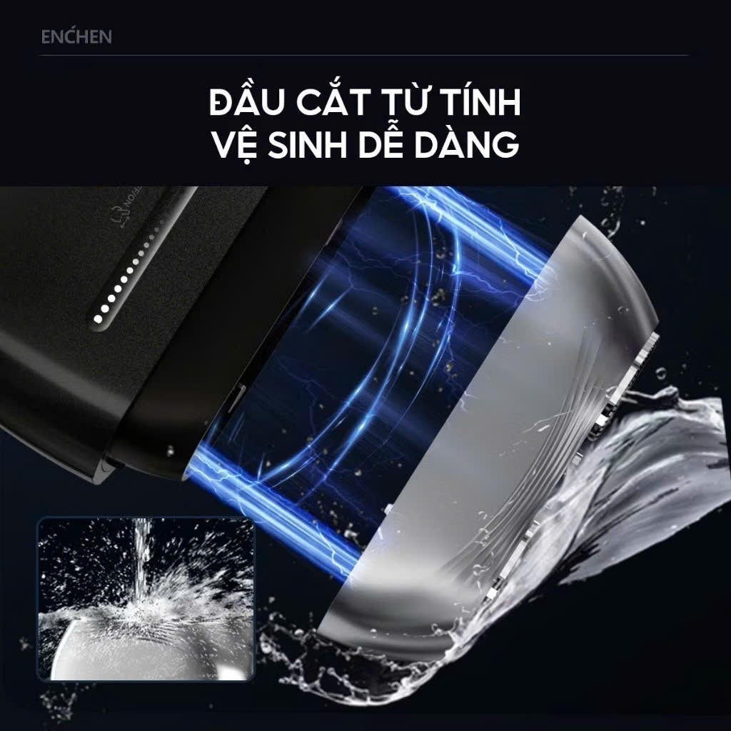Máy Cạo Râu Enchen Mini 6S Thiết Kế Chống Nước, Cảm Ứng Chạm, Pin Trâu, Cạo Sạch Nhanh Tận Gốc