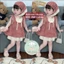 Váy bé gái, đầm bé gái SỌC KẺ ĐỎ BÈO ĐUÔI CÁ phong cách Vintage cho bé mặc hè đi chơi, váy cho bé gái tặng khăn