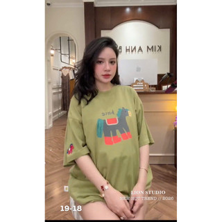 Áo Phông Cốm Hình Ngựa KAB [Sẵn Ship]