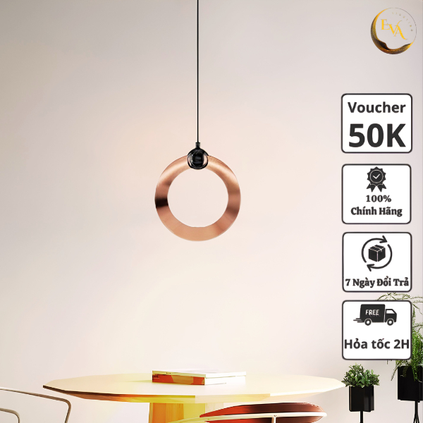 Đèn thả decor EVA XN170 D170mm phong cách hiện đại trang trí phòng khách, phòng ăn quán cafe bảo hành 12 tháng