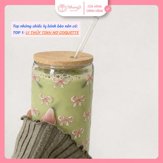 Ly thủy tinh nắp gỗ 500ml, cốc thủy tinh 12 con giáp, sang trọng, cốc uống nước, cà phê