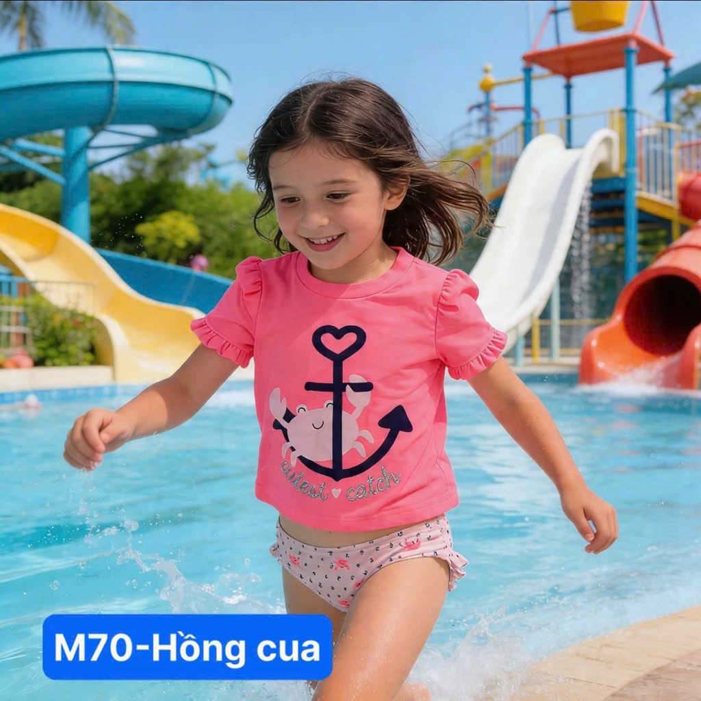 Set đồ bơi bé gái 2-3y 11-13kg xuất dư xuất khẩu chống nắng UPF40-50+ bộ bơi trẻ em cao cấp