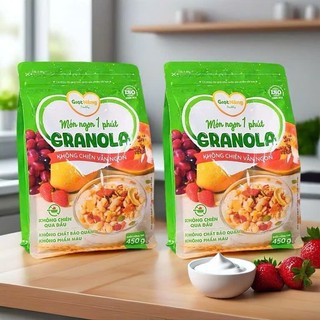 Granola Giọt Nắng Mới [TẶNG - gói 35gr] Ngũ cốc ăn sáng healthy lành mạnh giàu chất xơ và năng lượng từ hạt và trái cây