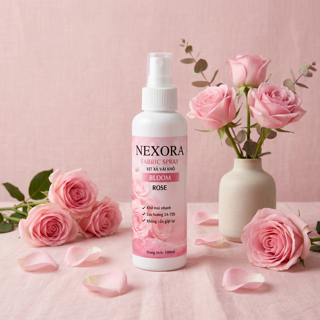 Xả Vải Khô Hương Hoa Hồng 100ml – Lưu Hương Lâu, Thơm Ngát, Tiện Lợi Mang Theo, Dùng Cho Mọi Loại Vải