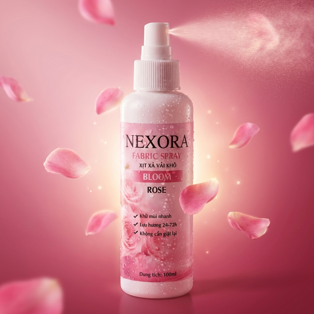Xả Vải Khô Hương Hoa Hồng 100ml – Lưu Hương Lâu, Thơm Ngát, Tiện Lợi Mang Theo, Dùng Cho Mọi Loại Vải