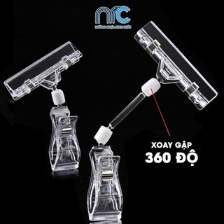 (Combo 2 Cái) Kẹp nhựa để bàn, kẹp mica, kẹp giá sale, kẹp wobbler quảng cáo cho cửa hàng siêu thị - Đa dạng mẫu