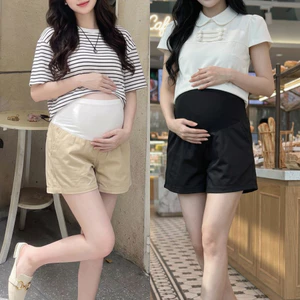 Larosa Quần Đùi Bầu Kaki Mềm Mát Có Chun Điều Chỉnh Vòng Bụng - LA6Q