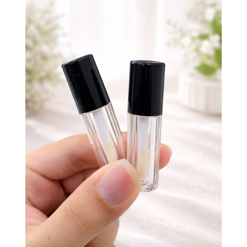 VỎ SON KEM MINI - Vỏ Đựng Son Kem 1ml Mini – Lọ Chiết Son Tint Có Cọ Tiện Lợi (2 Màu Nắp)