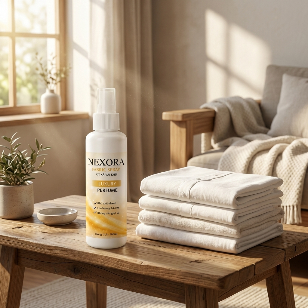 Xả Vải Khô Hương Nước Hoa 100ml – Thơm Sang Trọng, Lưu Hương Lâu, Tiện Lợi Mang Theo, Dùng Cho Mọi Loại Vải